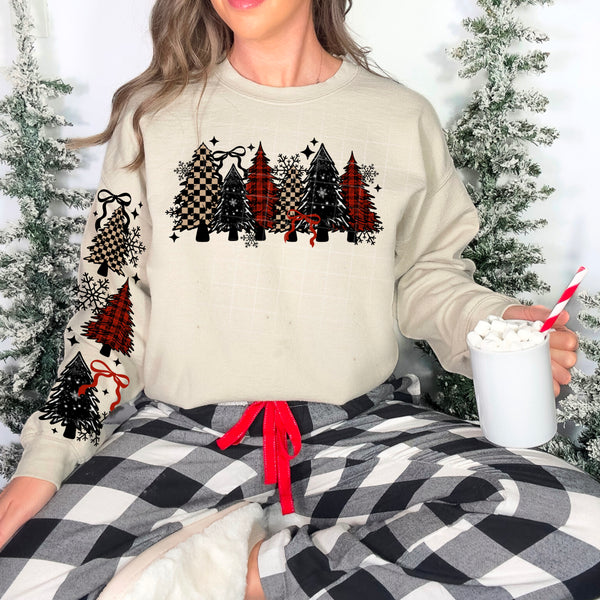 Plaid Trees w/ Sleeves PNG