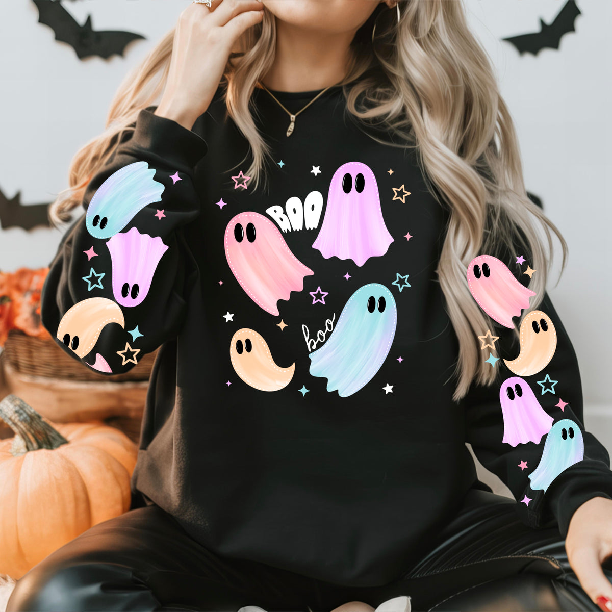Pastel Boo Ghosties w/ Sleeves PNG