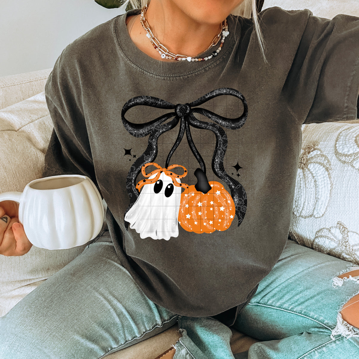 Ghostie Pumpkin Cherries PNG