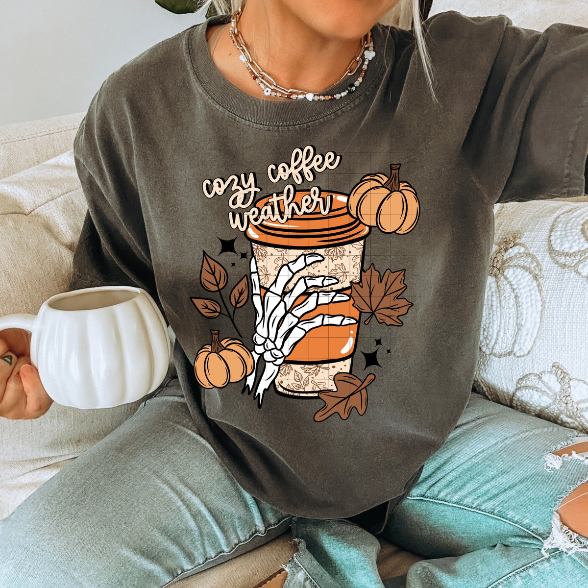 Cozy Coffee Weather PNG