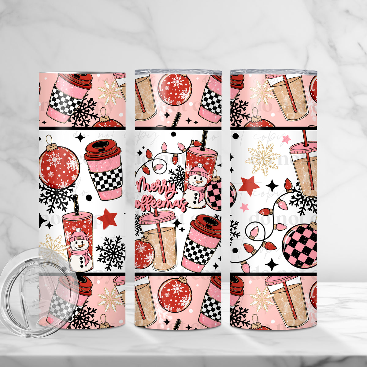 Merry Coffeemas Tumbler Wrap