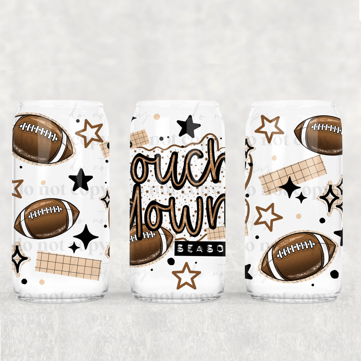 Touchdown Season 16oz Glass Wrap