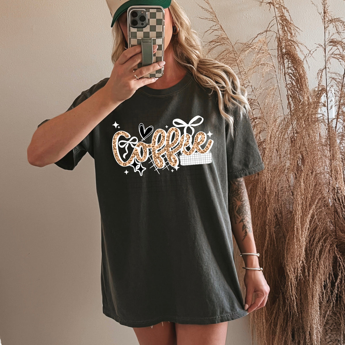 Leopard Coffee with Bows PNG