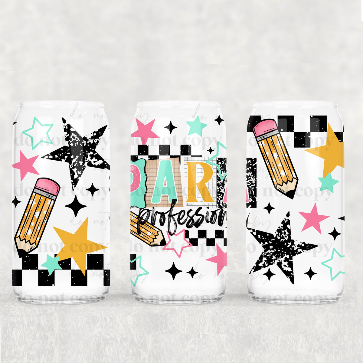 Para Stars 16oz Glass Wrap