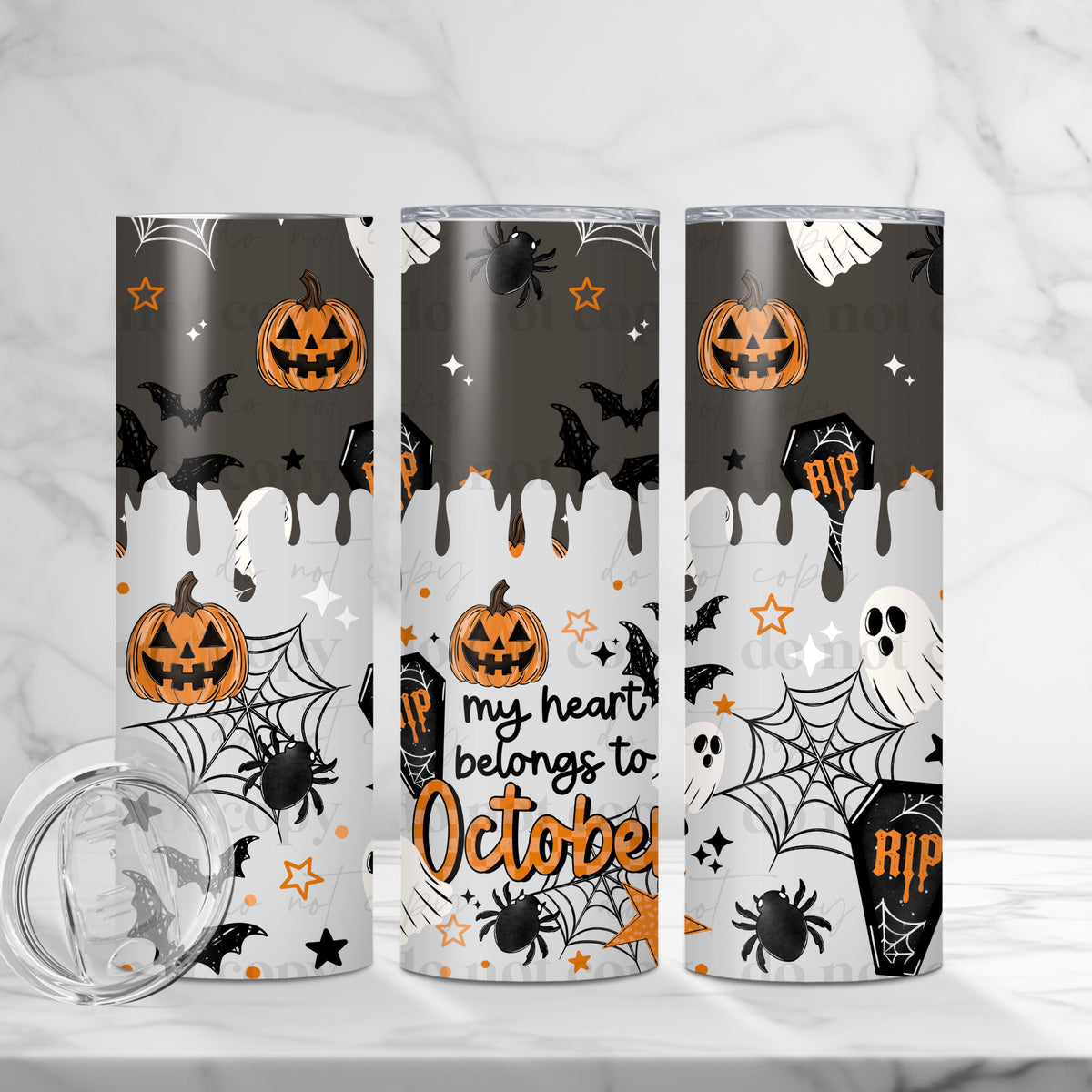 Heart Belongs To October Tumbler Wrap