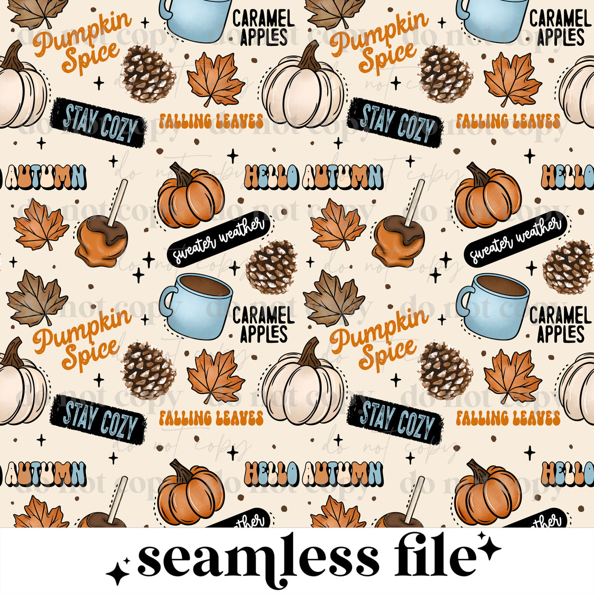 Stay Cozy Autumn Seamless