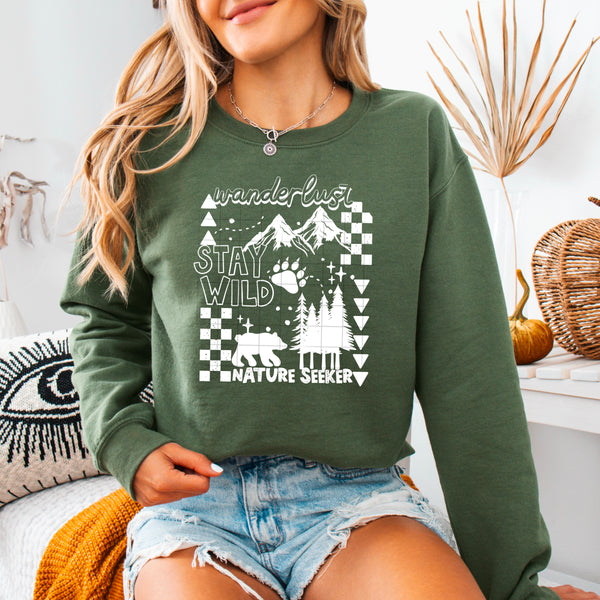 Outdoorsy Collage Single Color PNG