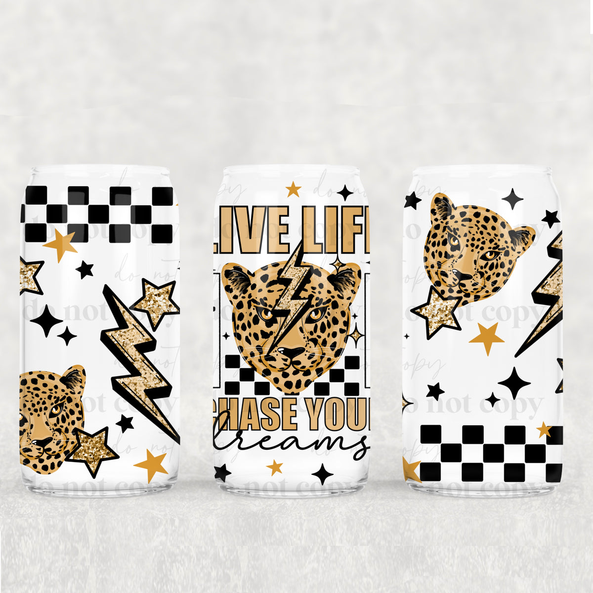 Live Life Chase Dreams 16oz Glass Wrap