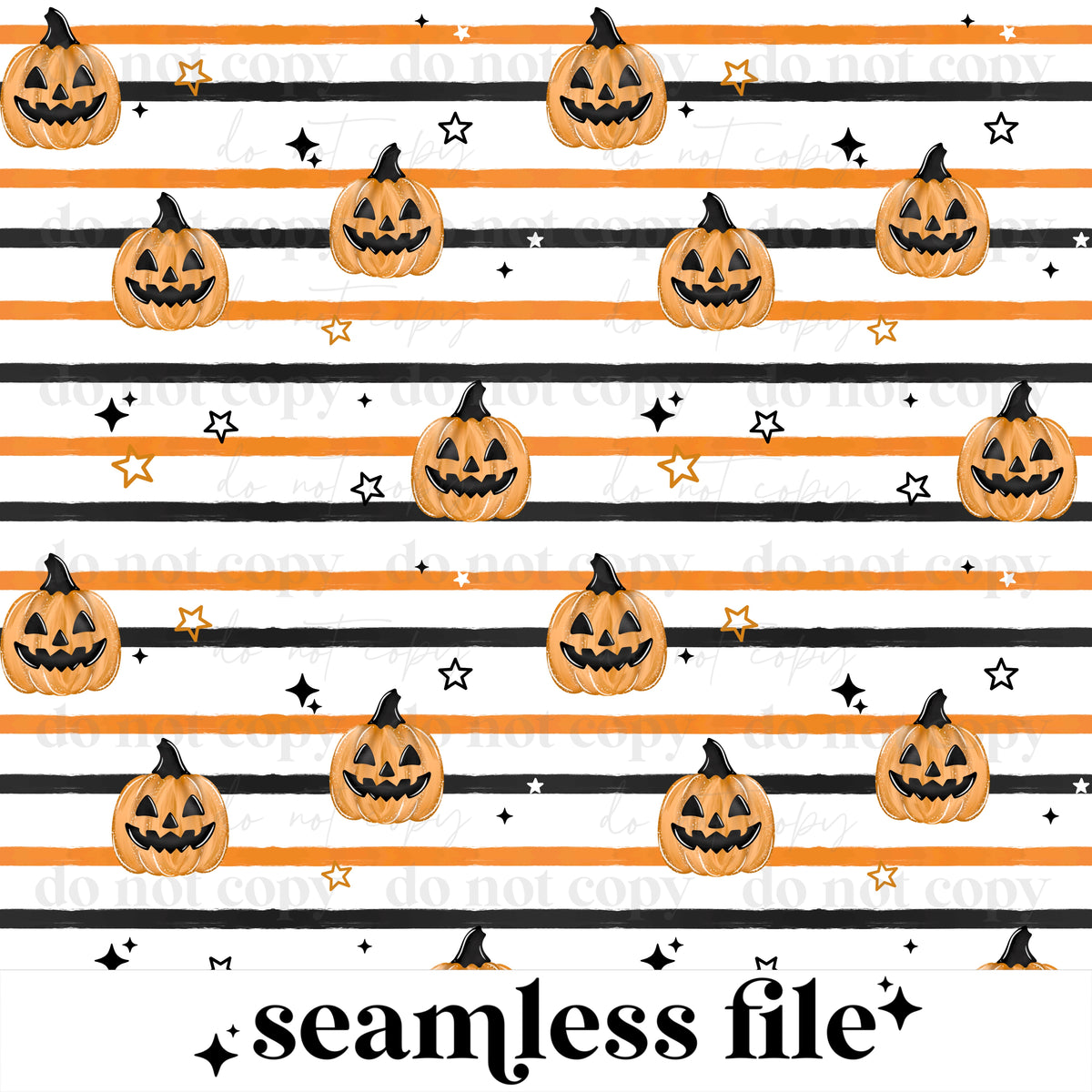 Pumpkin Stripes Seamless