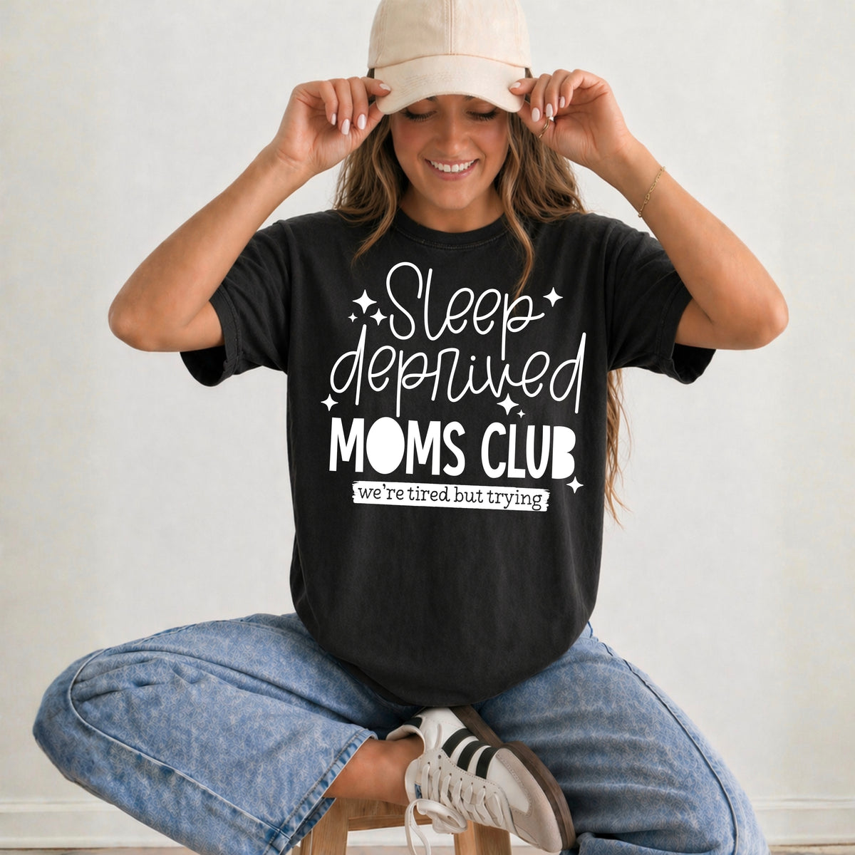 Sleep Deprived Moms Club Single Color PNG