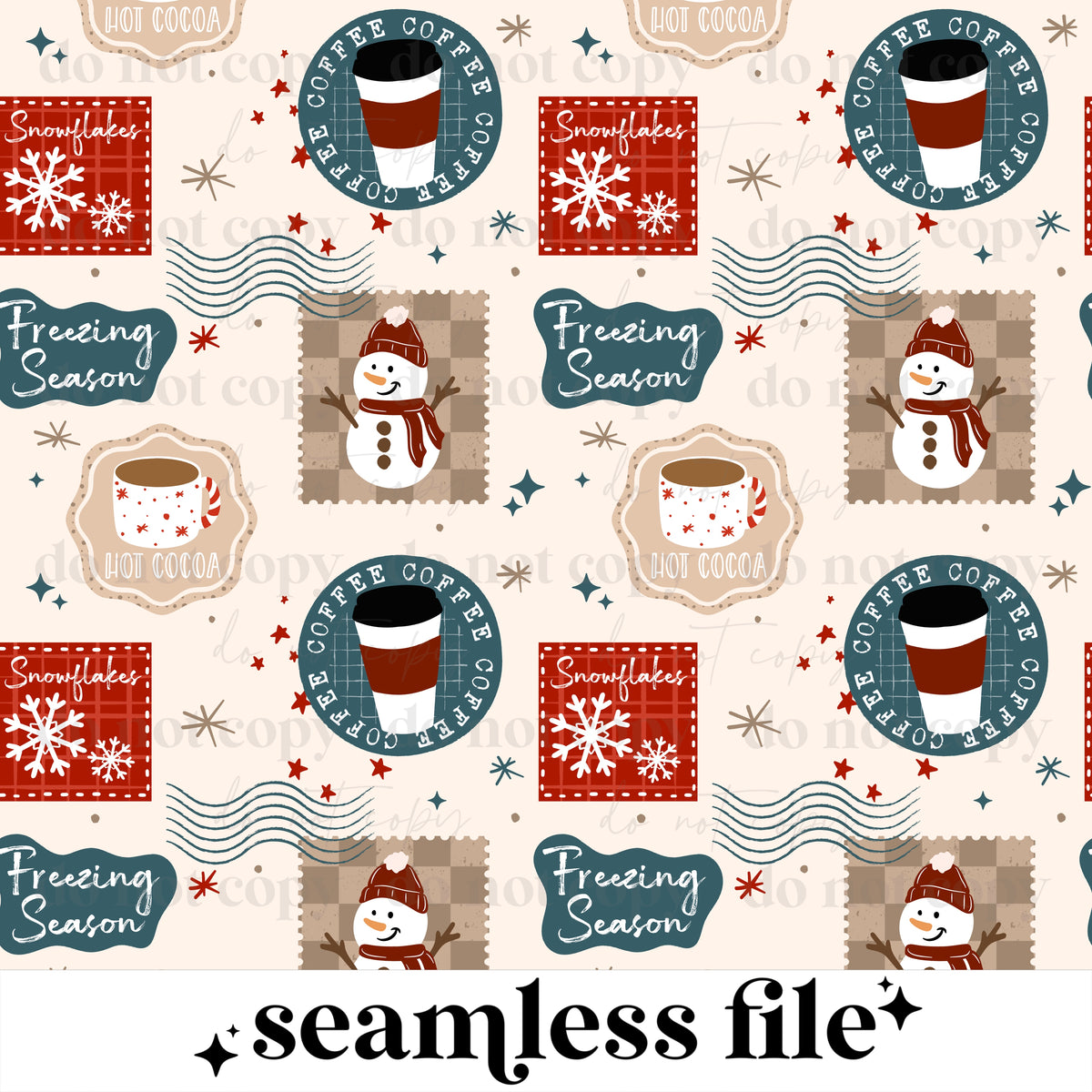 Freezing Season Stamps Seamless