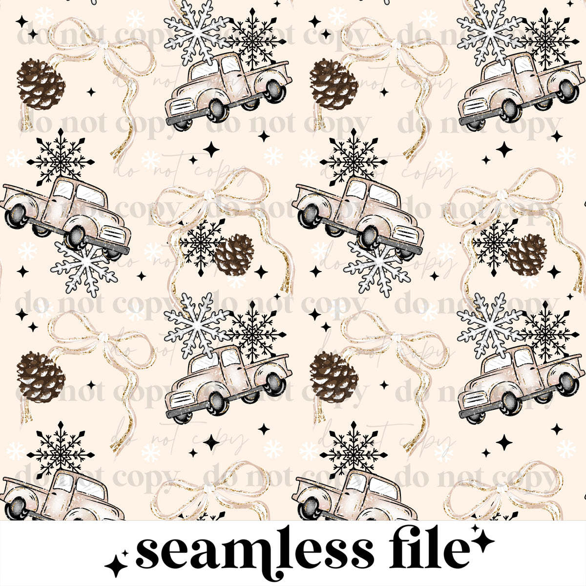 Beautiful Time Of Year Truck Seamless