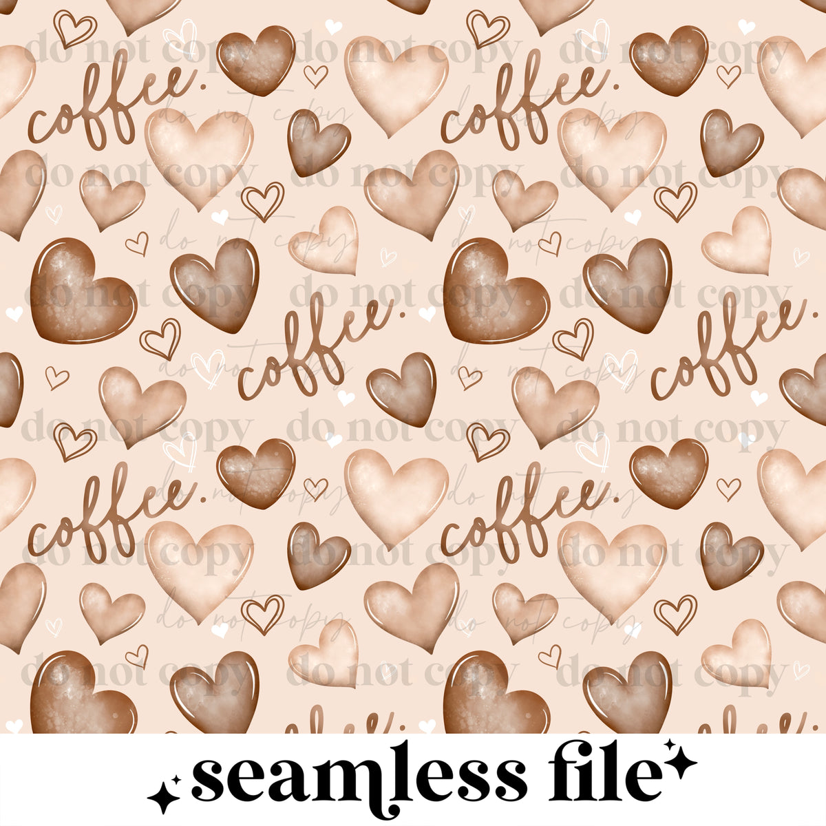 Coffee Hearts Seamless