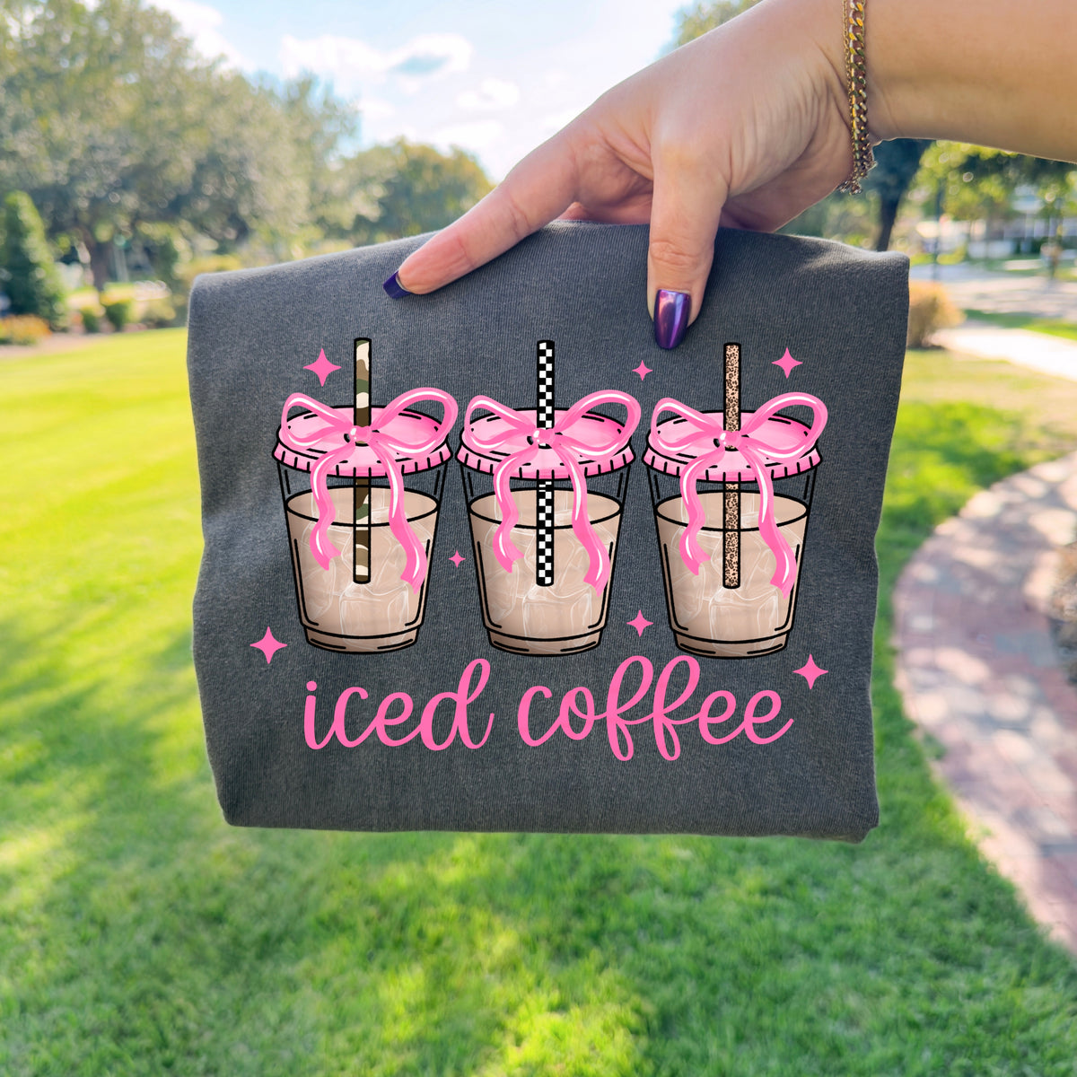 Iced Coffee Bows PNG