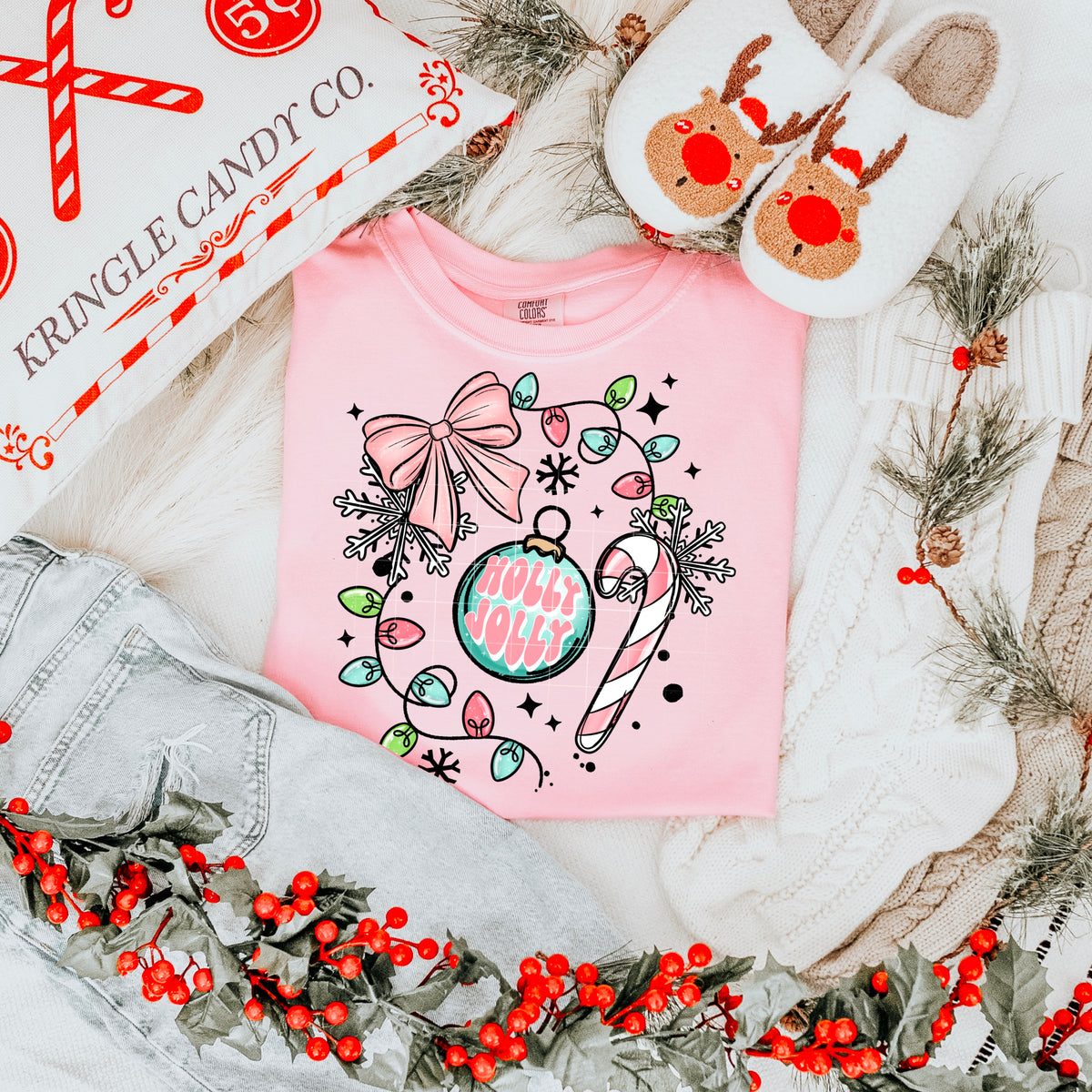 Holly Jolly Ornament PNG