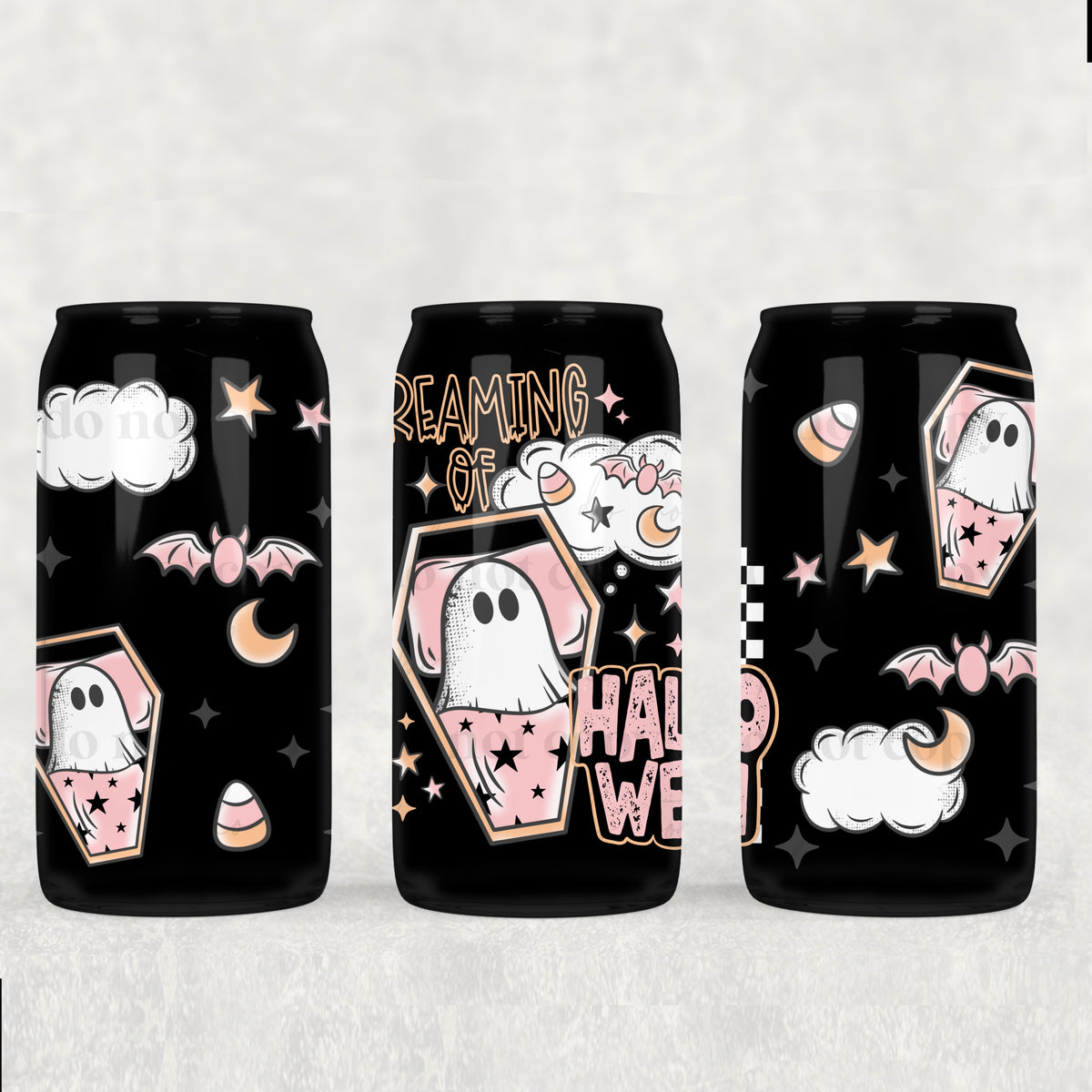 Dreaming Of Halloween 16oz Glass Wrap