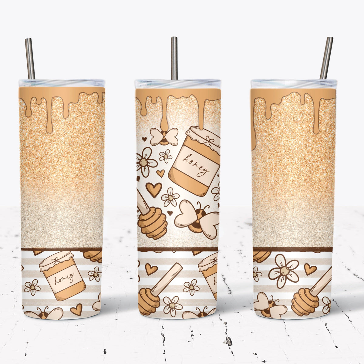 Boho Bees & Honey Tumbler Wrap