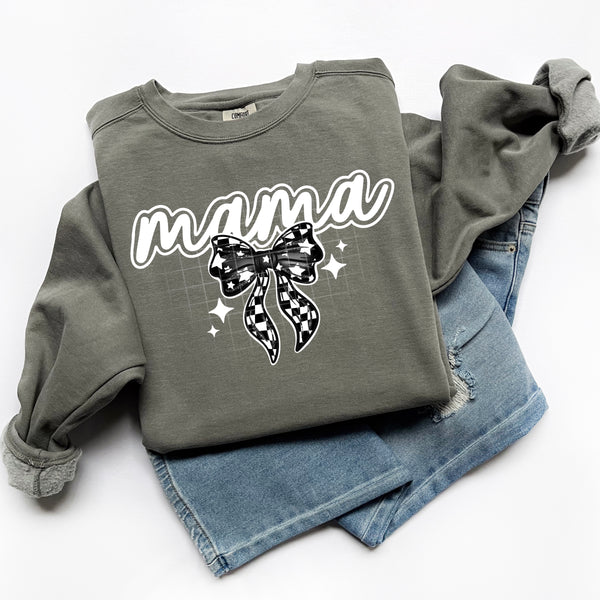 Checker Mama Bow PNG