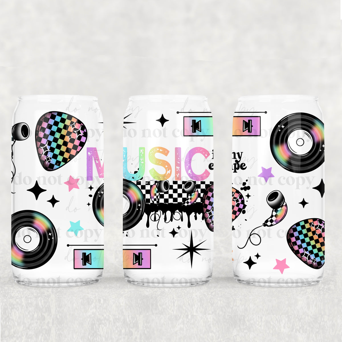 Music 16oz Glass Wrap