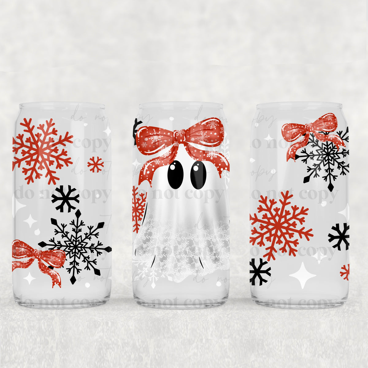 Lace Ghosts 16oz Glass Wrap