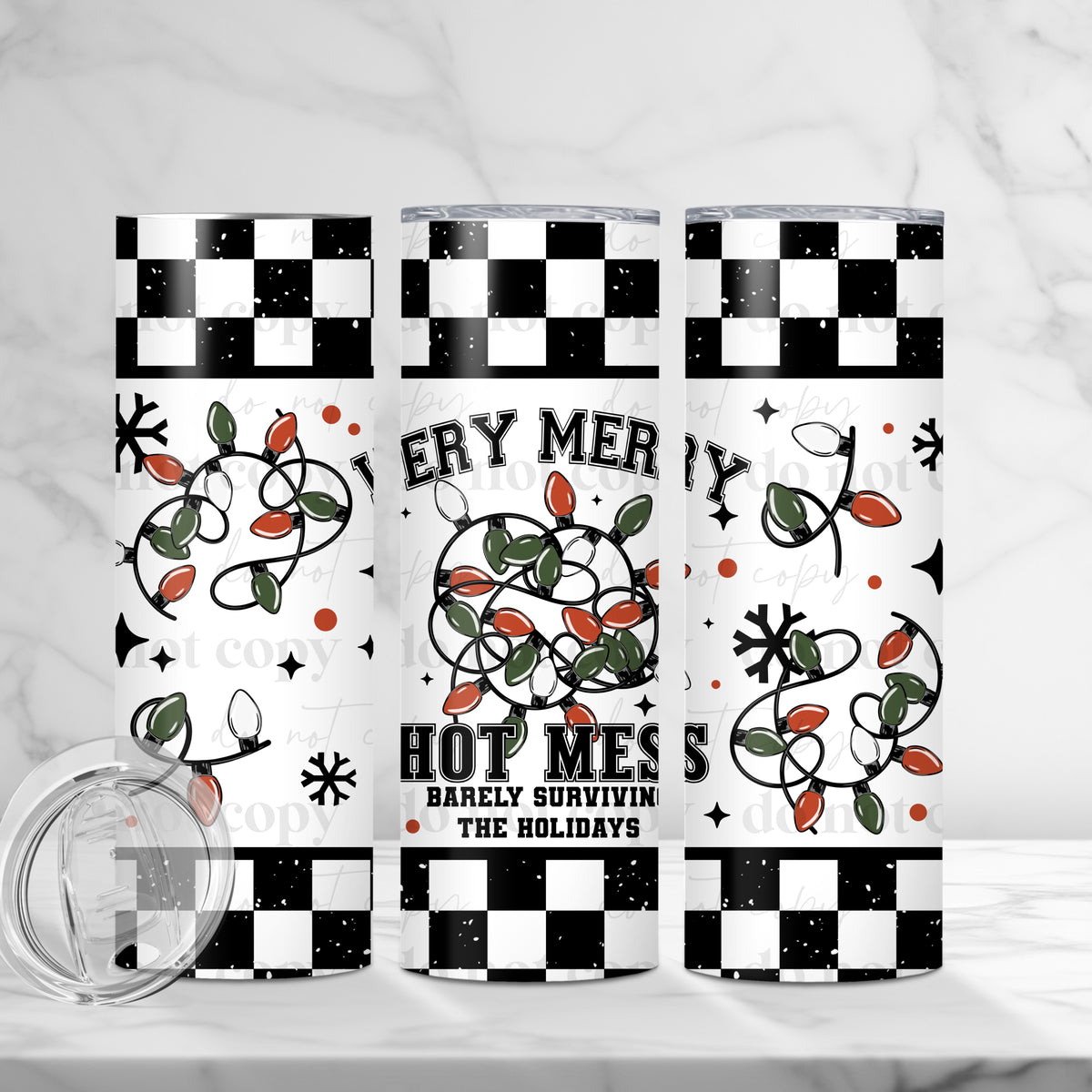 Very Merry Hot Mess Tumbler Wrap