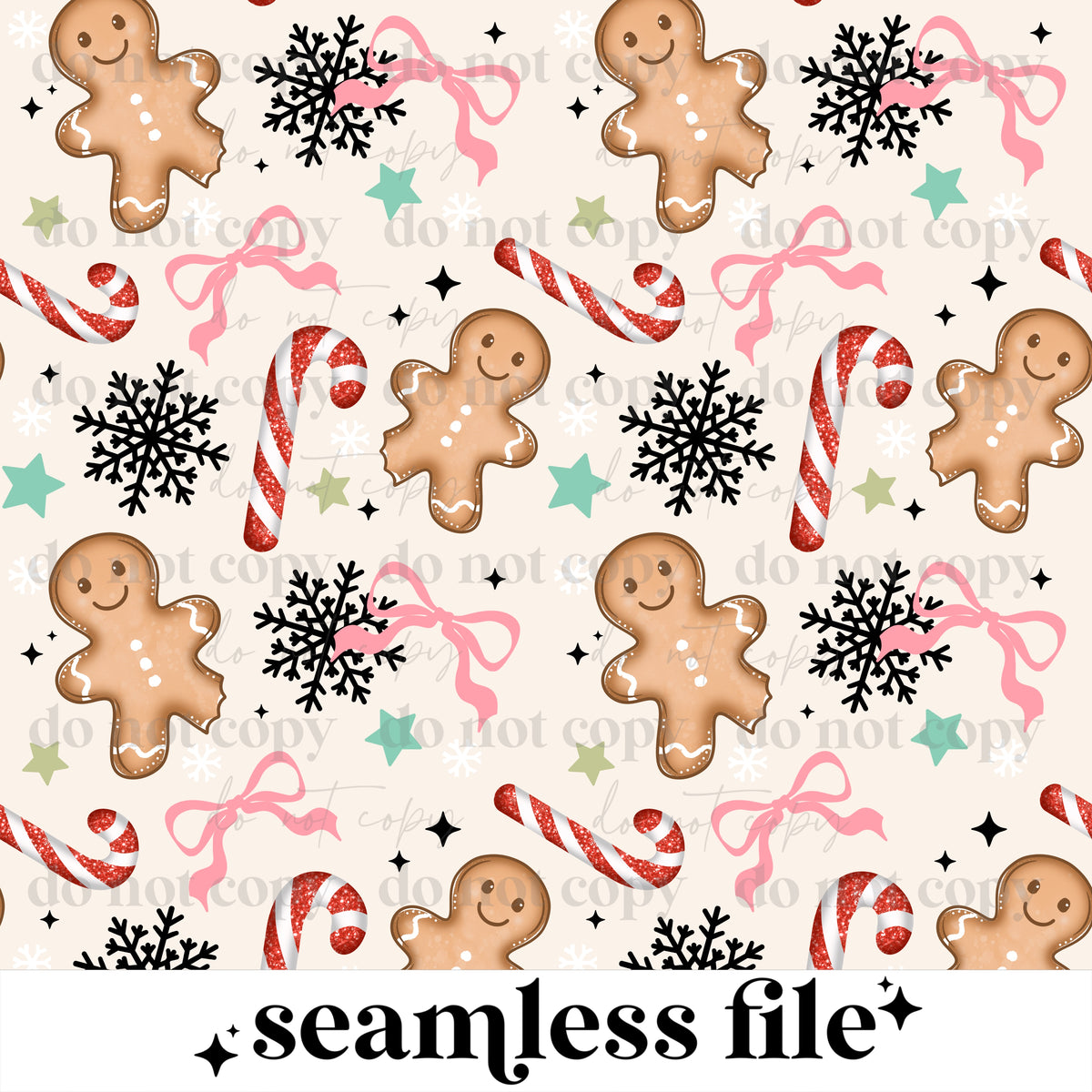 Merry Christmas Coquette Seamless