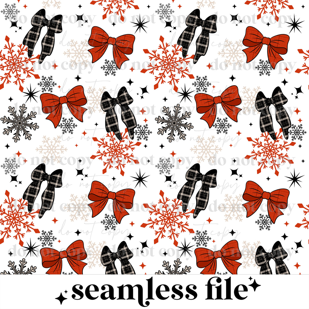 Cozy Season Bows Seamless