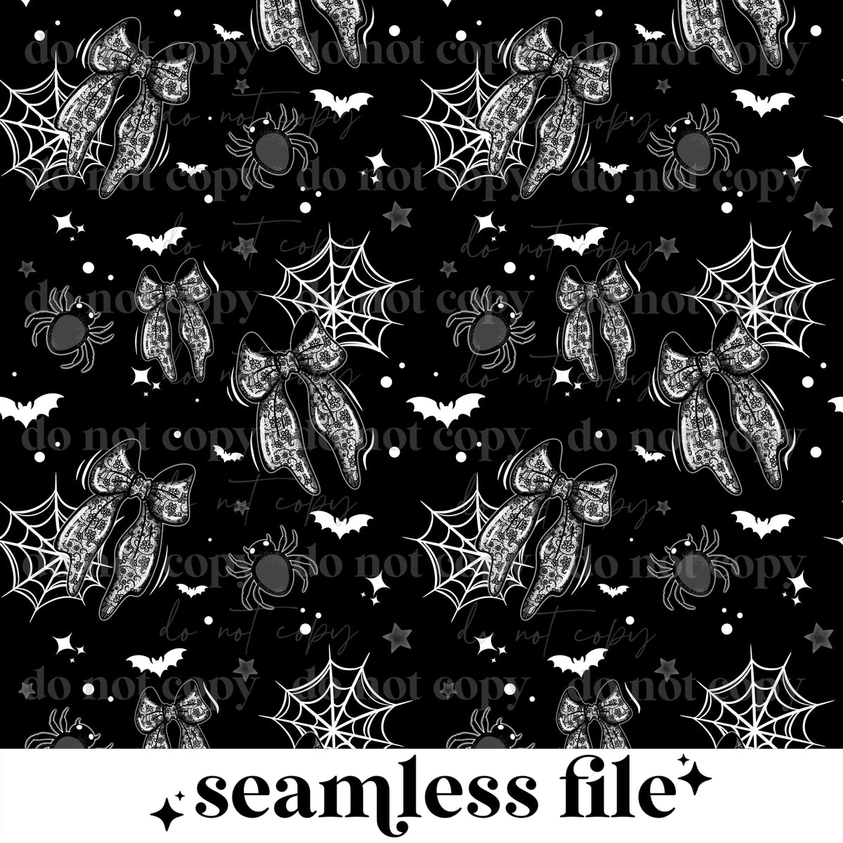 Spider Web Lace Bow Seamless