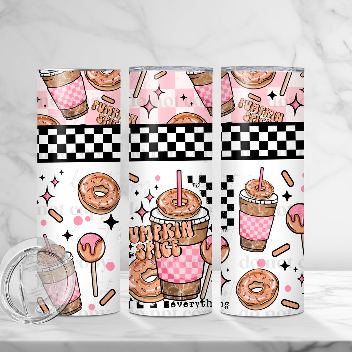 Pumpkin Spice Donut & Coffee Tumbler Wrap