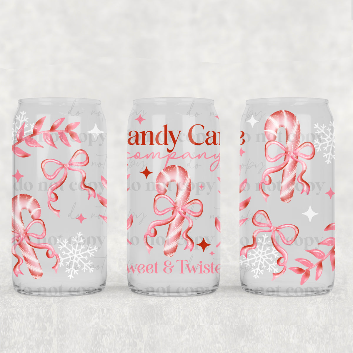 Candy Cane Company 16oz Glass Wrap