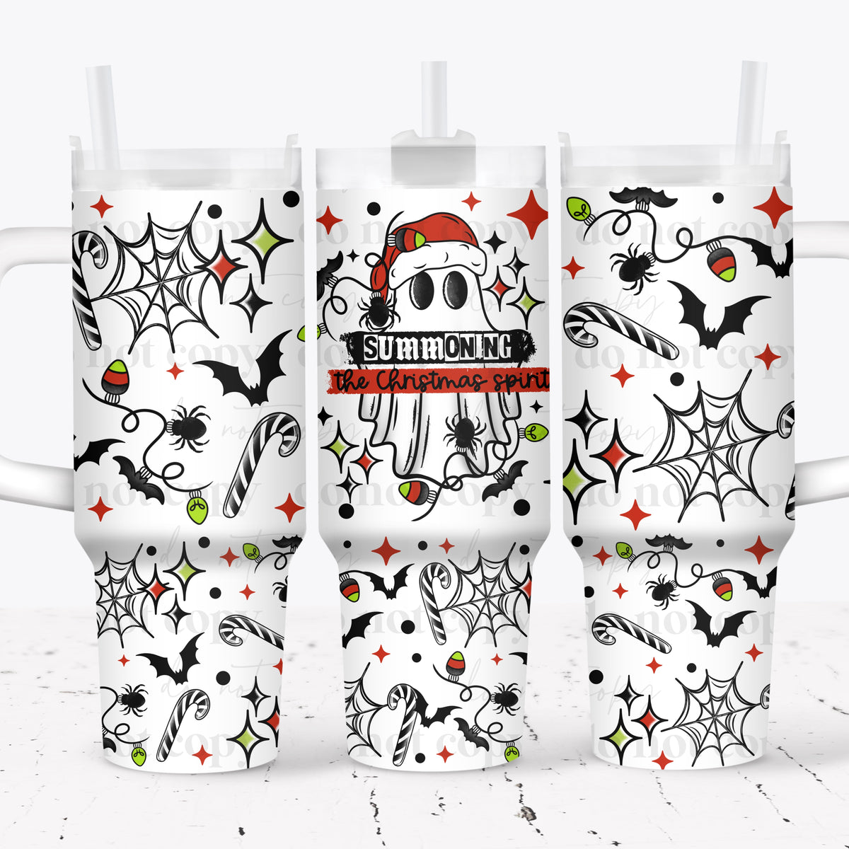 Summoning Christmas 40oz Tumbler Wrap