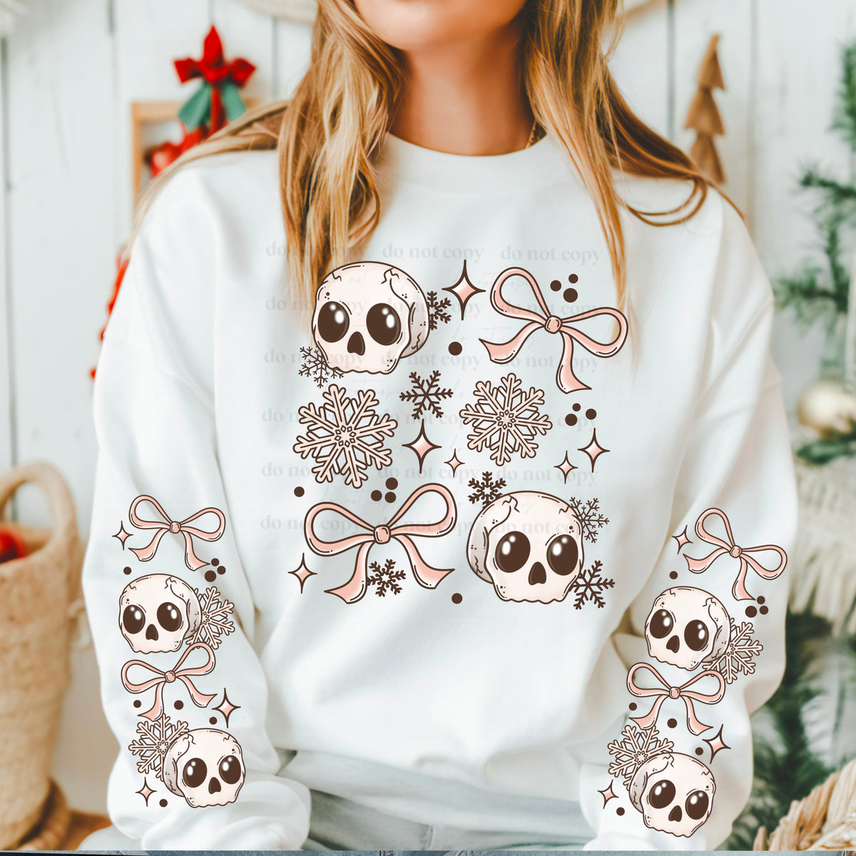 Boho Winter Skellies & Snowflakes w/ Sleeves PNG