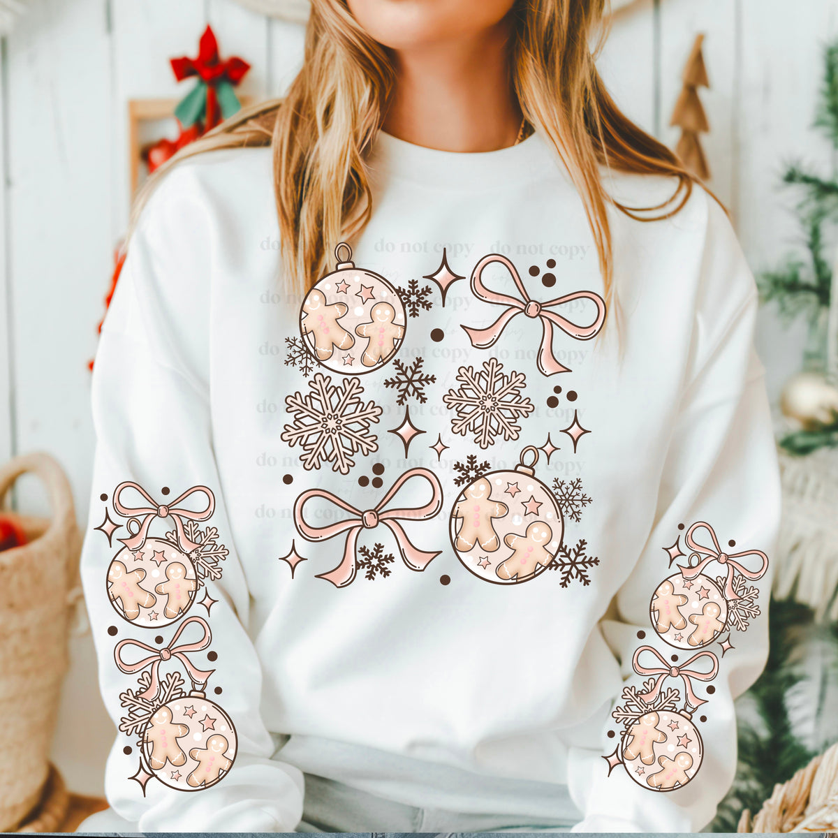 Boho Bows & Snowflakes w/ Sleeves PNG