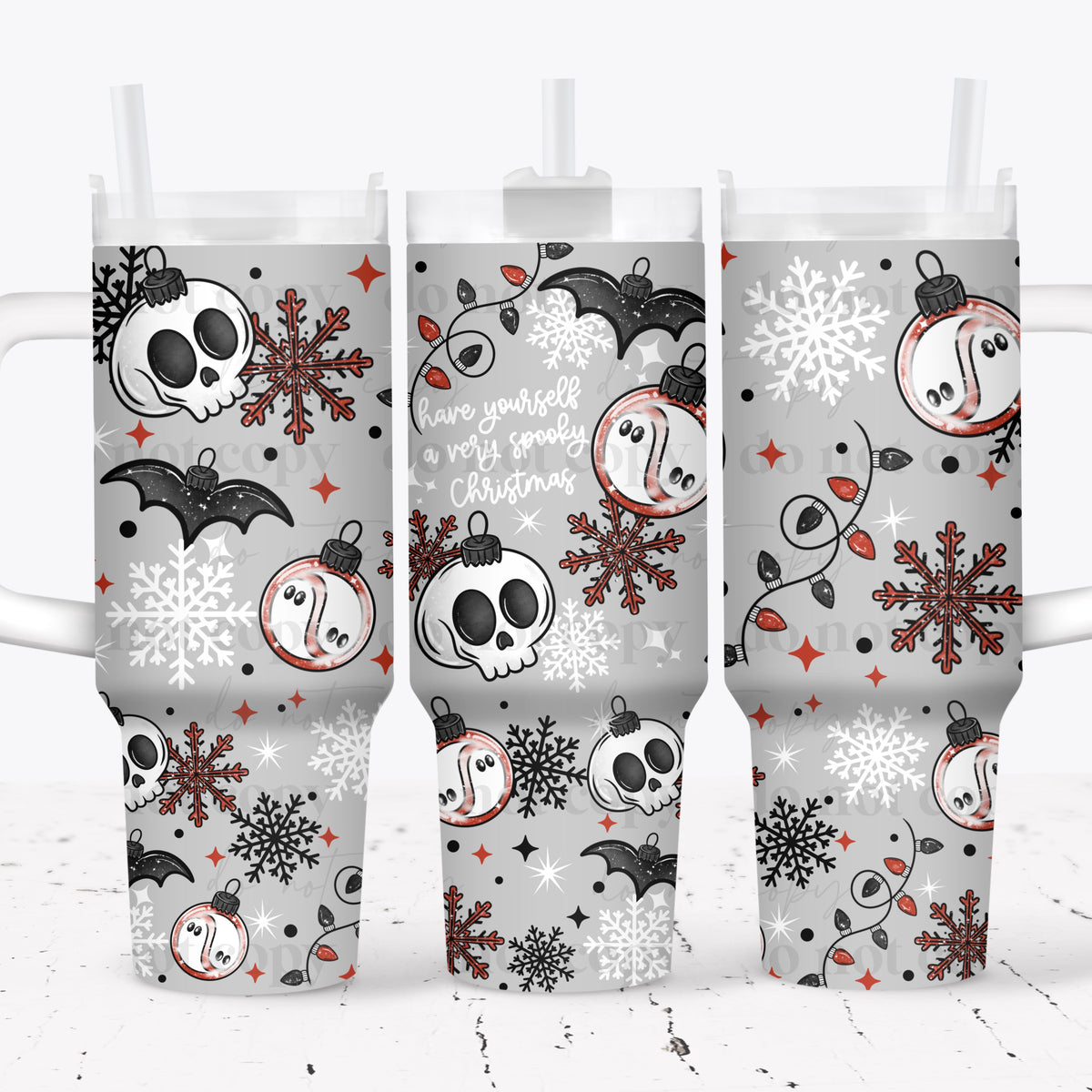 Very Spooky Christmas 40oz Tumbler Wrap