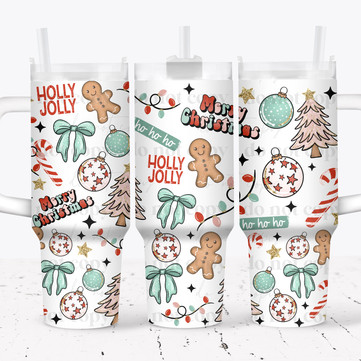 Christmas Collage 40oz Tumbler Wrap