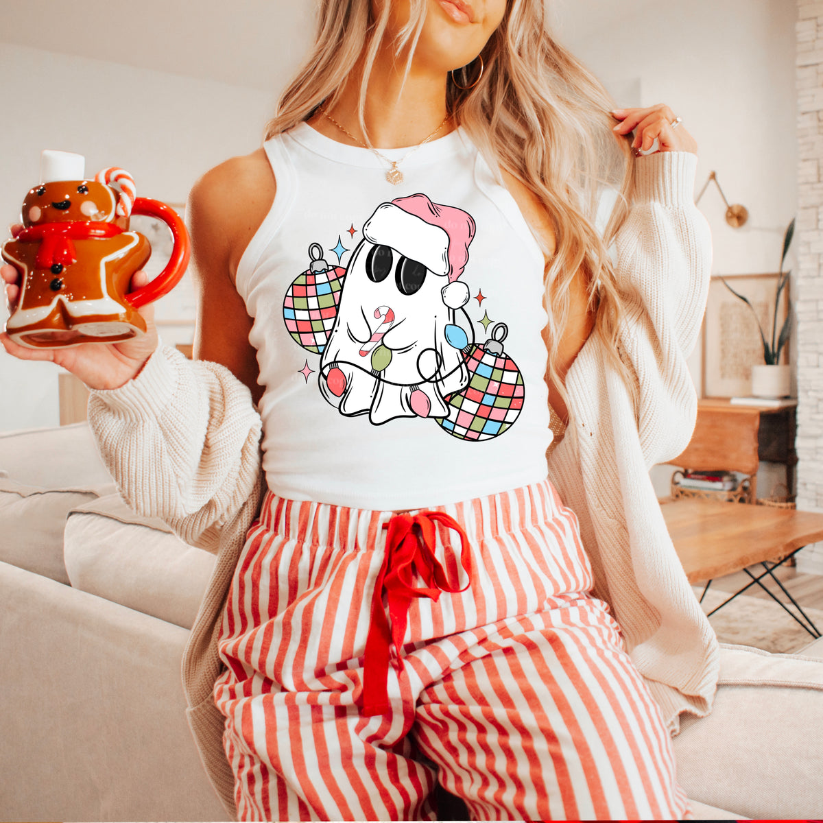 Christmas Disco Ghostie PNG