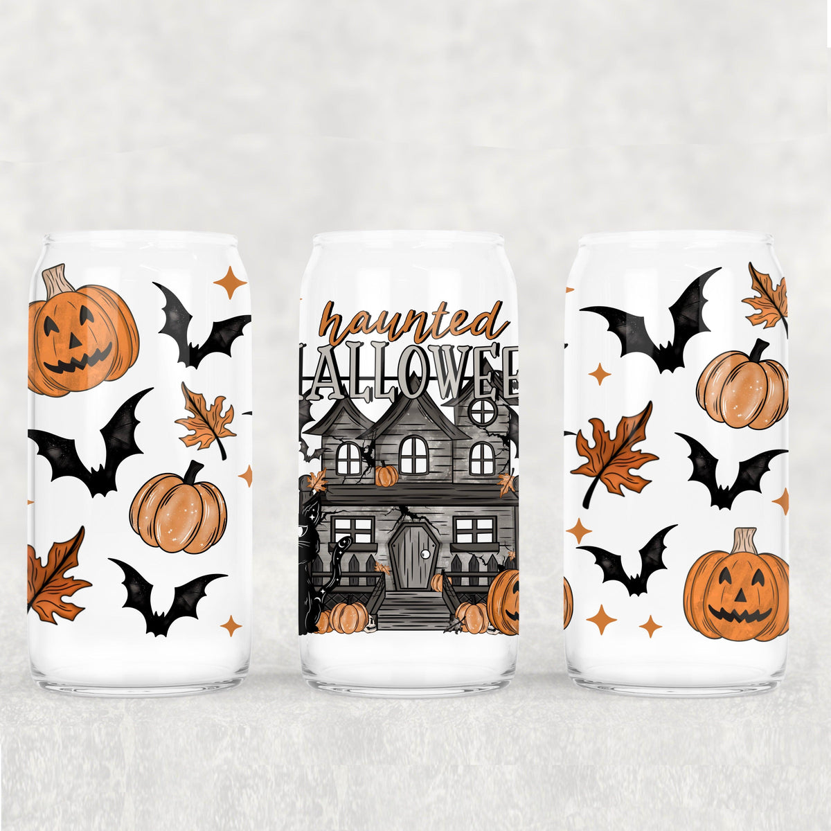 Haunted Halloween 16oz Glass Wrap