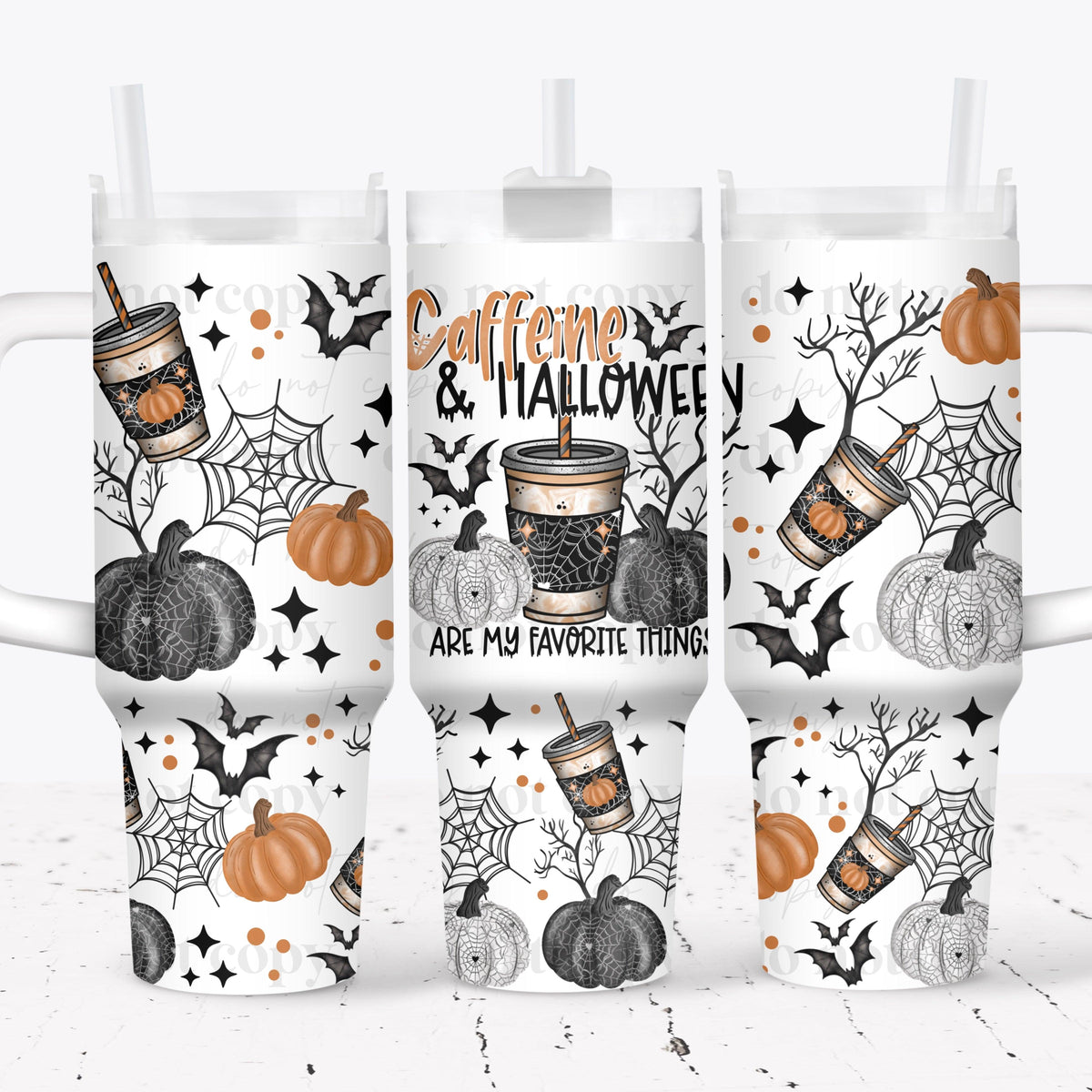 Caffeine & Halloween 40oz Tumbler Wrap