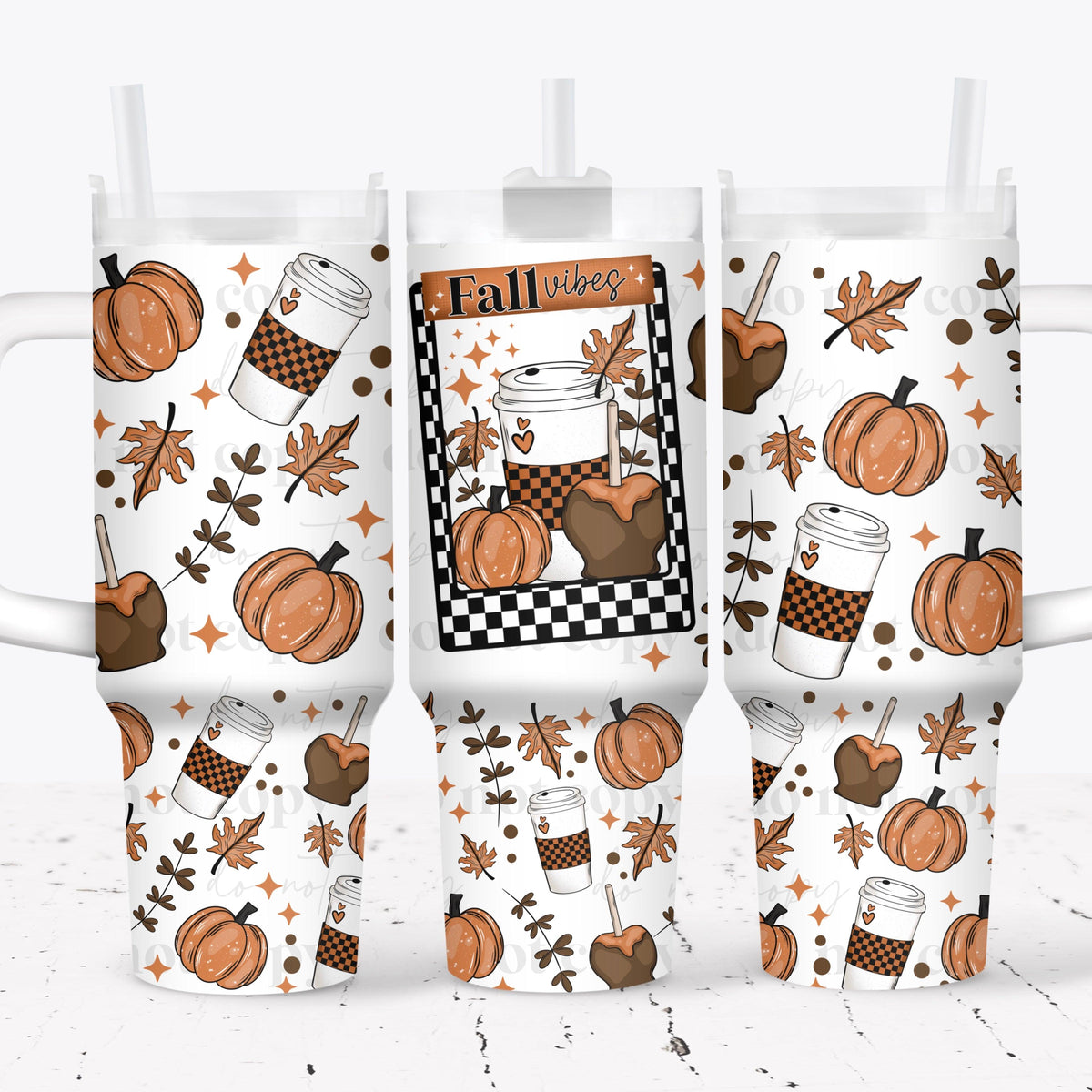 Fall Vibes Card 40oz Tumbler Wrap