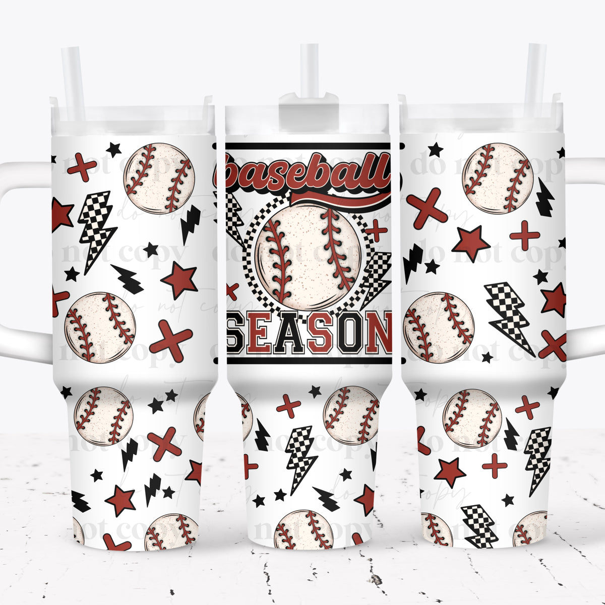 Baseball Season 40oz Tumbler Wrap