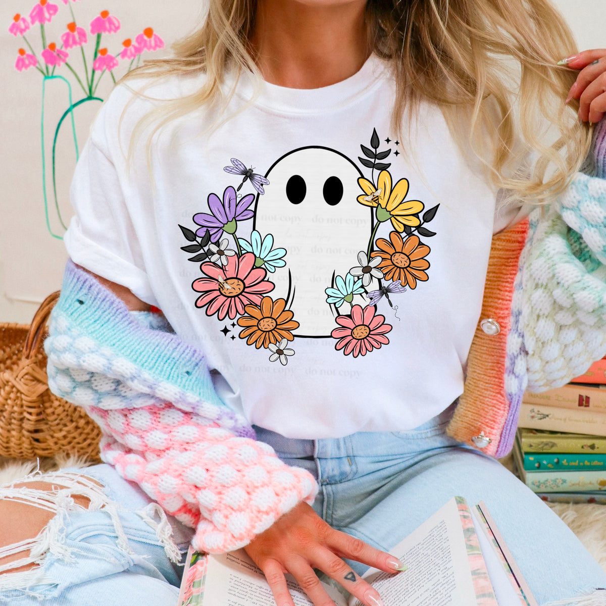 Floral Ghosty PNG
