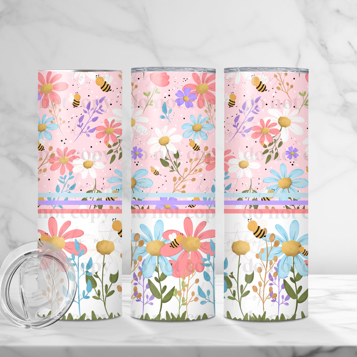 Spring Bees Tumbler Wrap