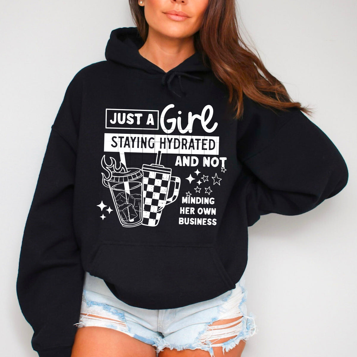 Just A Girl Single Color PNG
