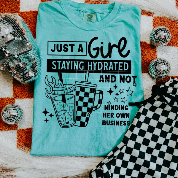Just A Girl Single Color PNG