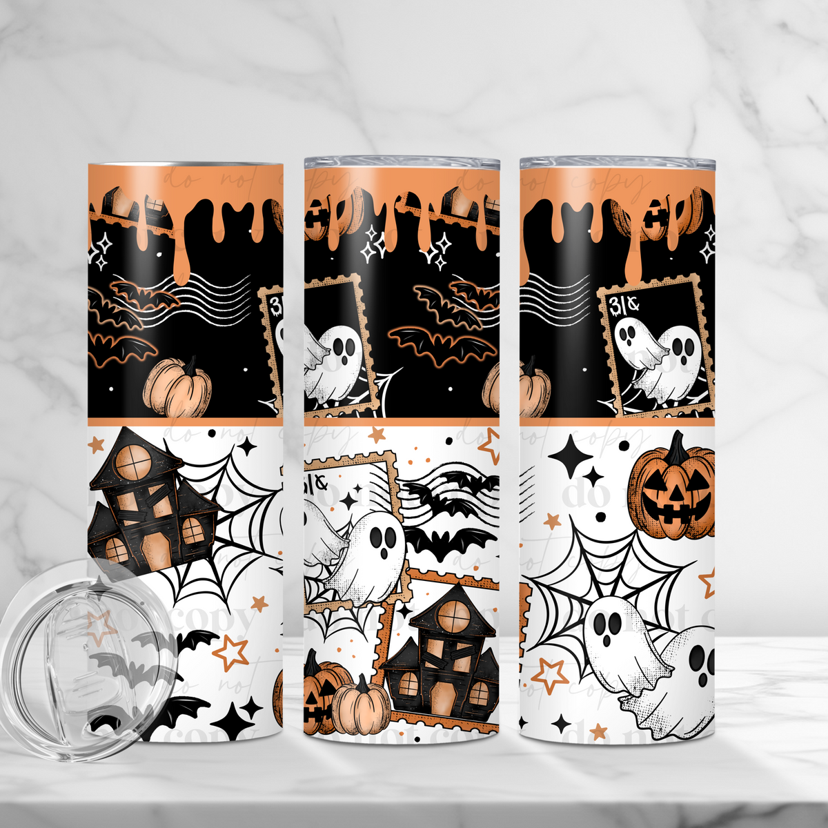 Halloween Stamps Tumbler Wrap