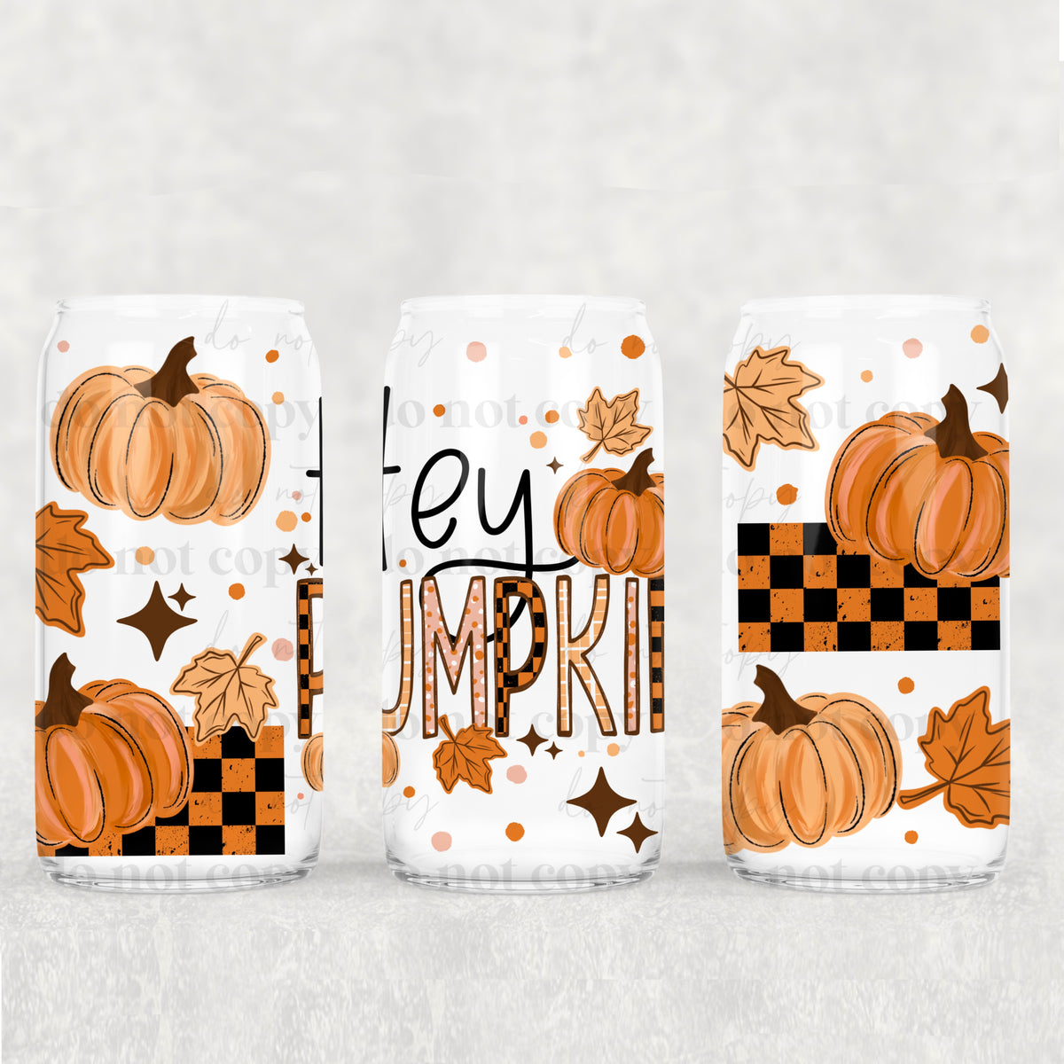 Hey Pumpkin 16oz Glass Wrap