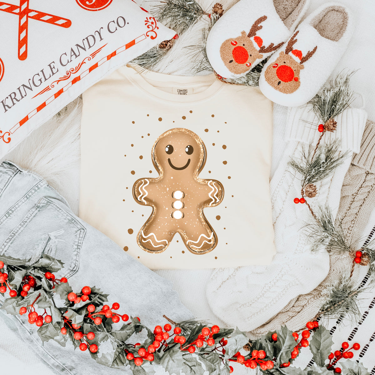 Glittery Gingerbread PNG