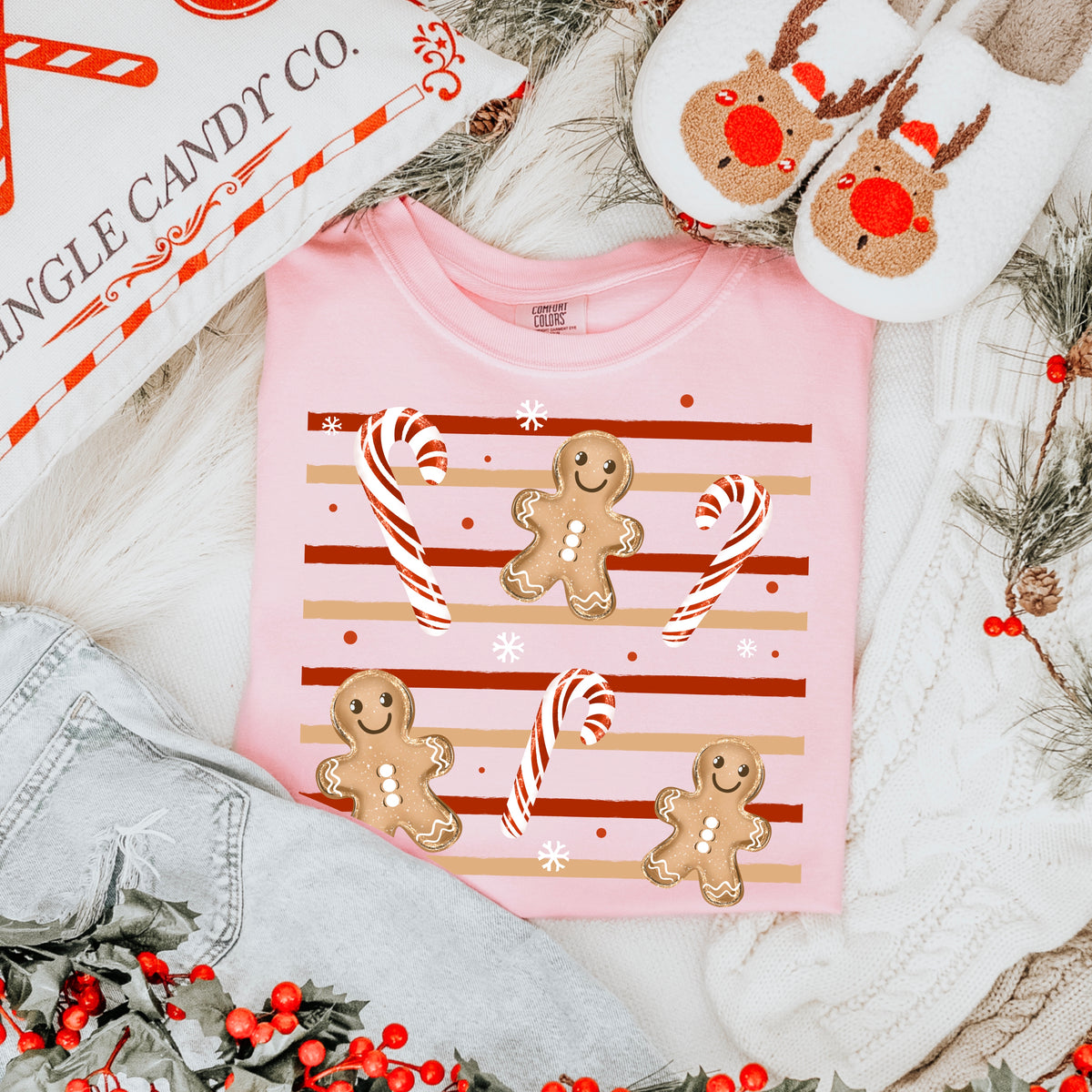 Gingerbread Stripes PNG