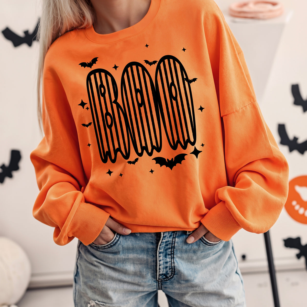 Boo Striped Single Color PNG