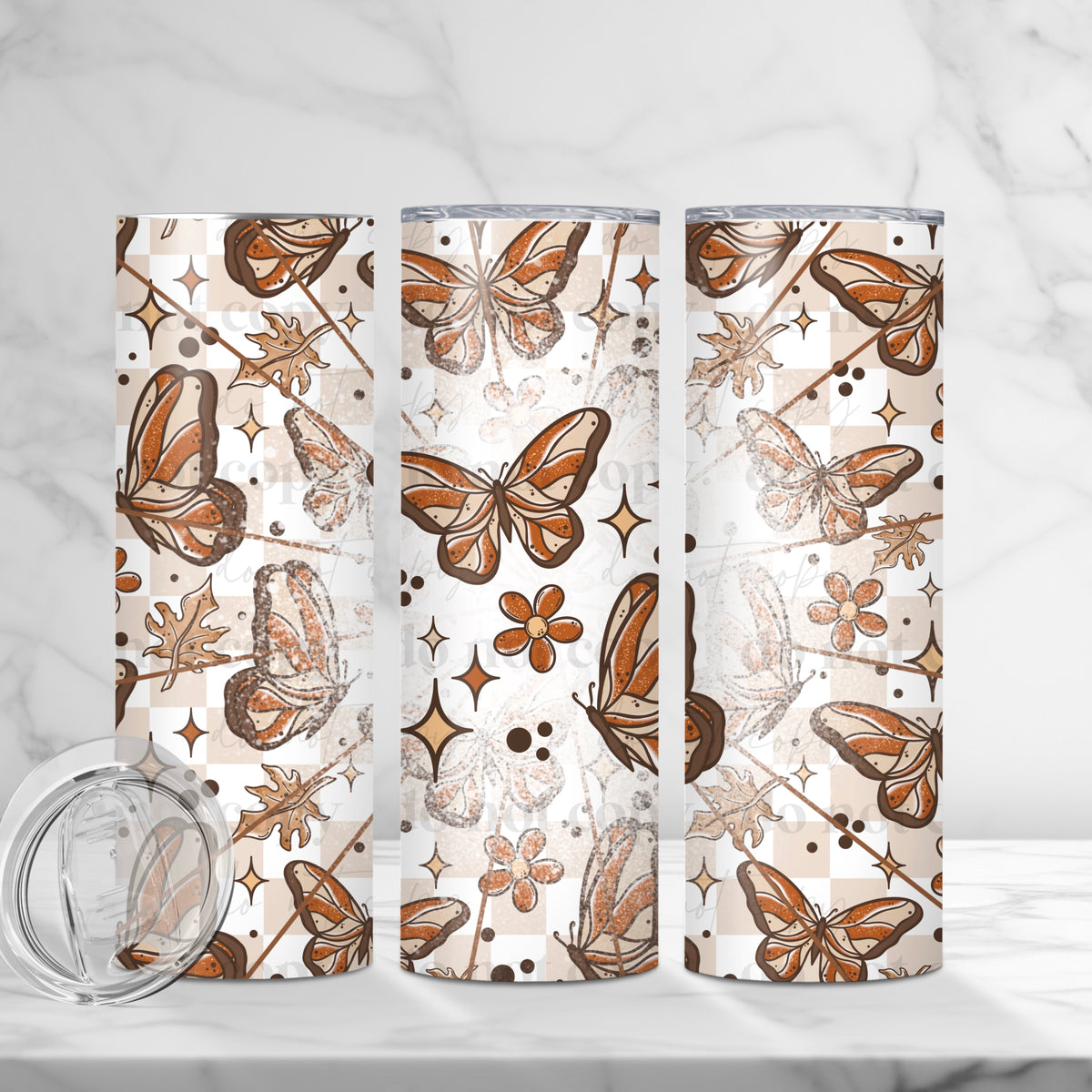 Fall Butterflies Tumbler Wrap